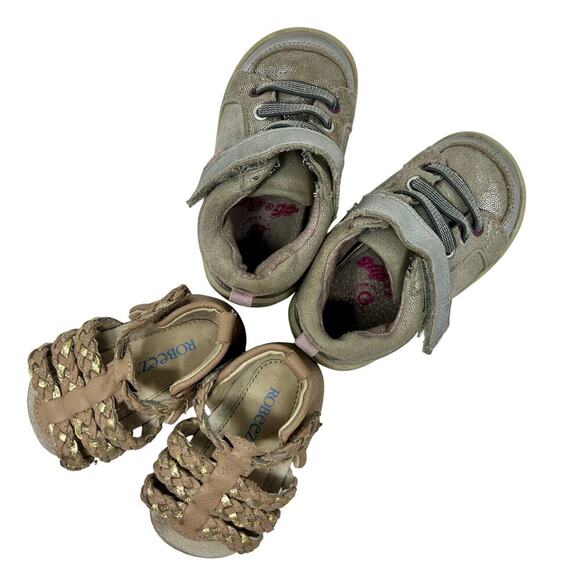 Robeez & Pediped First Shoes Bundle Sandal Sneakers Baby Toddler 6-9 mos + EU 20 - Picture 1 of 13